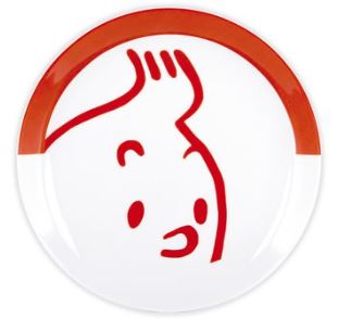 Image de Assiette &agrave; diner en porcelaine Tintin