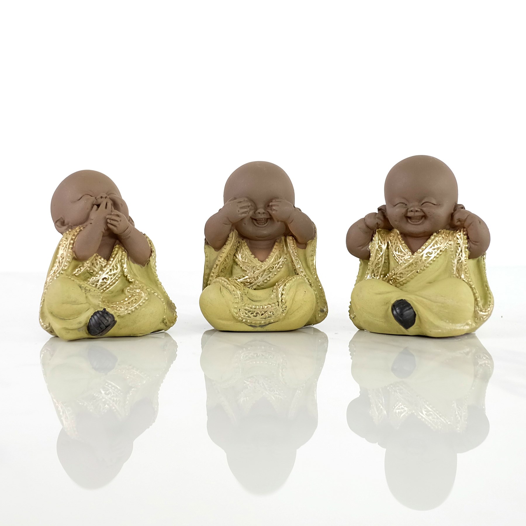 Image de Ensemble de 3 b&eacute;b&eacute;s Bouddhas