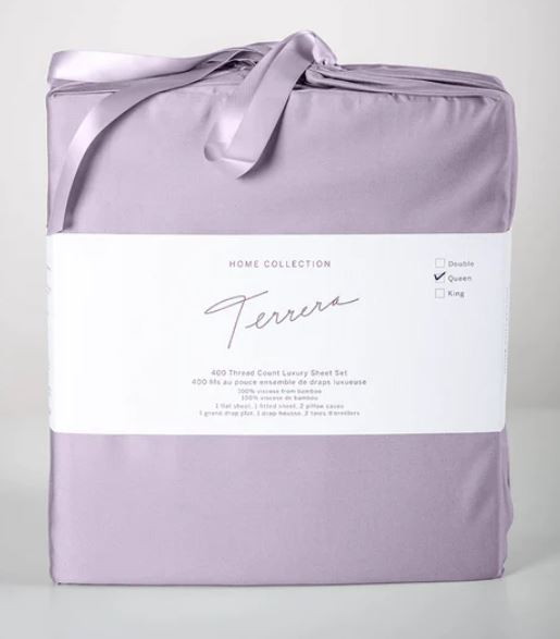 Image de Ensemble draps en bambou Am&eacute;thyste