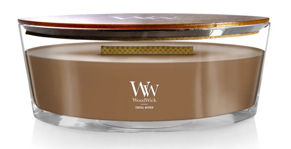 Image de Chandelle Woodwick Ellipse Santal myrrh
