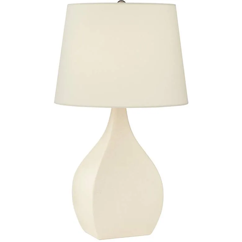 Image de Lampe de table en c&eacute;ramique cr&egrave;me