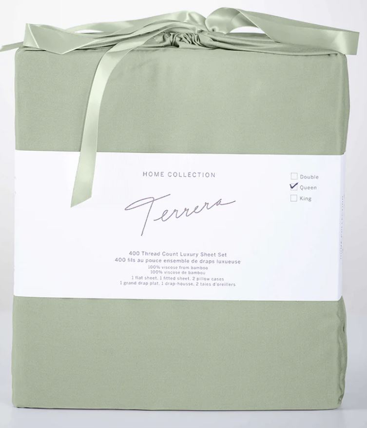Image de Ensemble draps en bambou Sauge